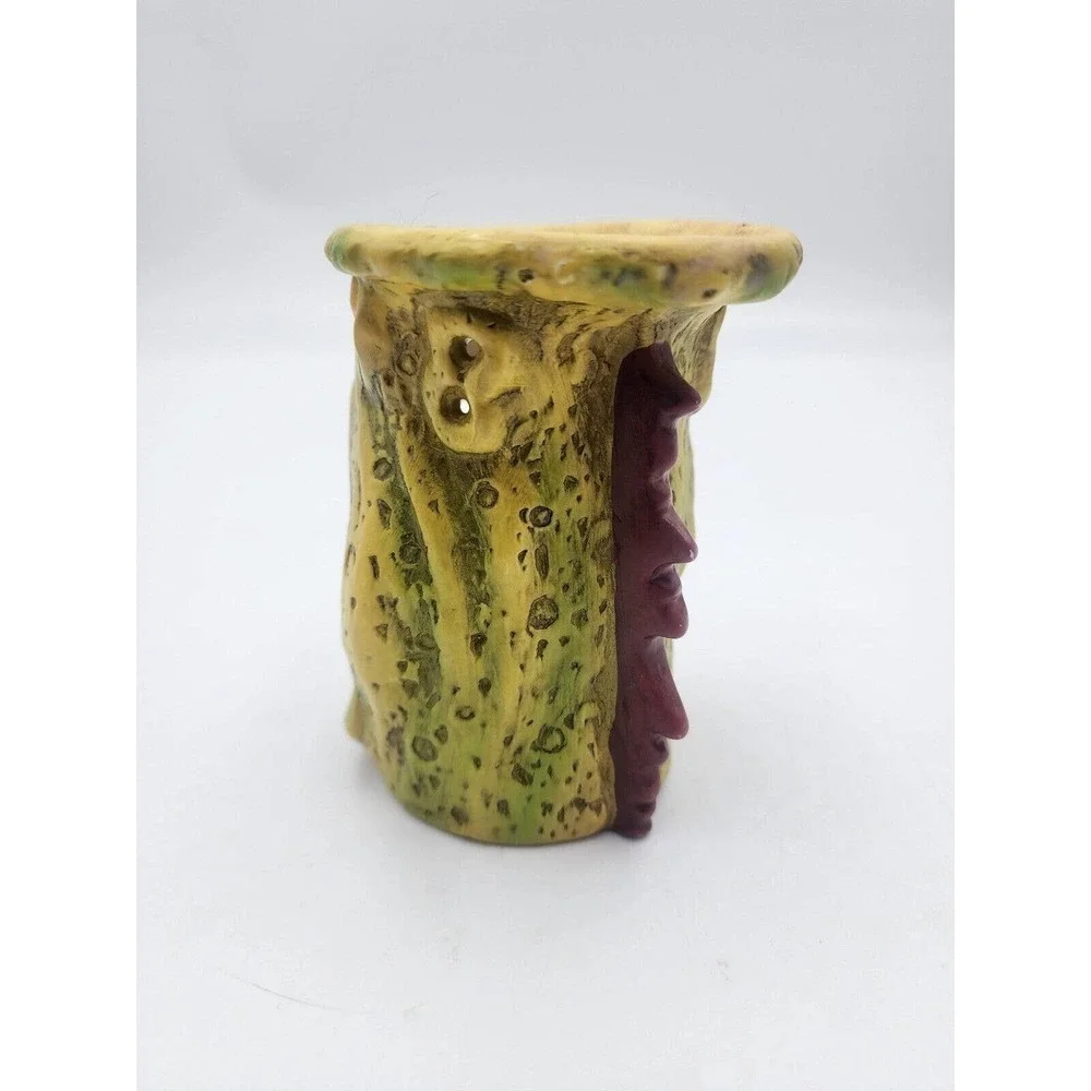 Wide Mouth Angry Man Candle Holder Candle Melting 2001 J D Dollen